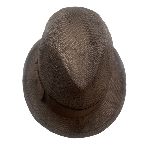 Nine West chocolate brown Fedora, hat,New - Picture 2 of 6